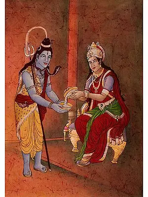 Devi Annapurna Feeds Siva