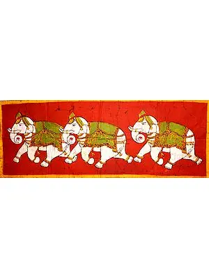 Procession of Decorated Elephants