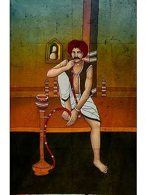 Village Elder Smoking Waterpipe