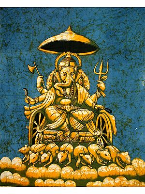 Ganesha Riding Mouse Chariot