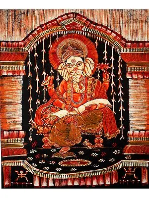 Lord Ganesha Scripting the Mahabharata