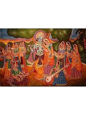 Radha Krishna with Gopis