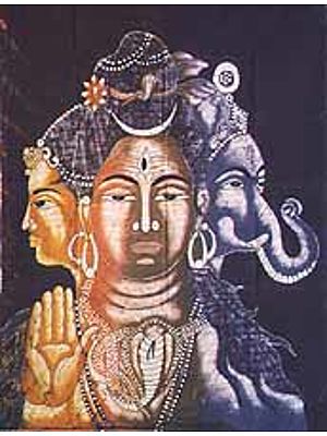 Shiva, Parvati, and Ganesha