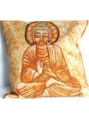 Batik Cushion Cover with Gautam Buddha