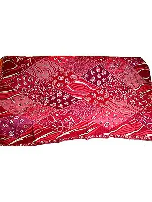 Purple Reversible Jamawar Sofa Throw
