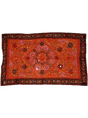 Auburn Table Runner from Barmer with Embroidery and Mirrors