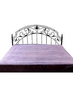 Lavender-Violet Stonewash Bedspread with Embroidery and Sequins