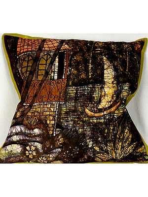 Batik Cushion Covers with Printed Lagoon