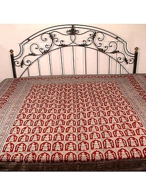 Block Printed Sanganeri Bedspread