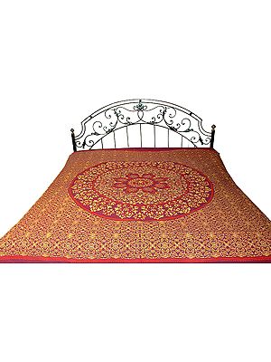Cotton Bedspread with Traditional Chunri Pattern
