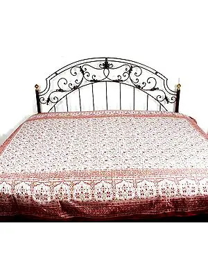 Printed Phulkari Bedspread