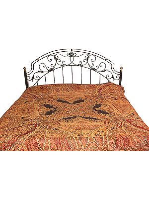 Pure Wool Jamawar Bedspread