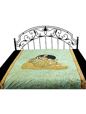 Radha Krishna Single-Bed Batik Bedspread