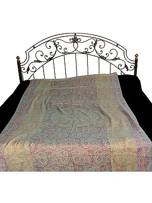 Single Bed Pure Wool Jamawar Bedspread