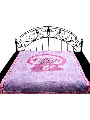 Single-Bed Batik Bedspread with Gajalakshmi