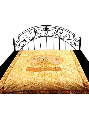 Single-Bed Batik Bedspread with Gajalakshmi