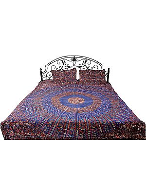 Bedspread from Barmer with Printed Giant Mandala