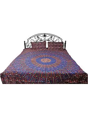 Bedspread from Barmer with Printed Giant Mandala