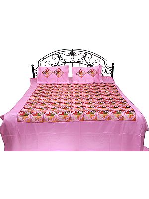 Phulkari Embroidered Bedspread from Punjab