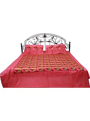 Phulkari Embroidered Bedspread from Punjab