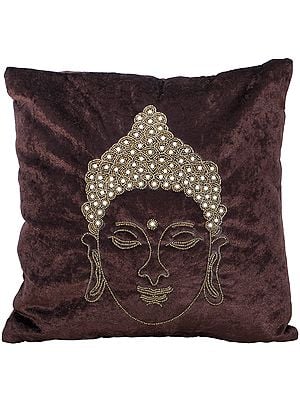 Buddha Cushion Covers Embellisehd with Pearls and Bead Strings