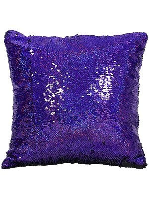 Densely Sequined Cushion Cover with Dual Effect
