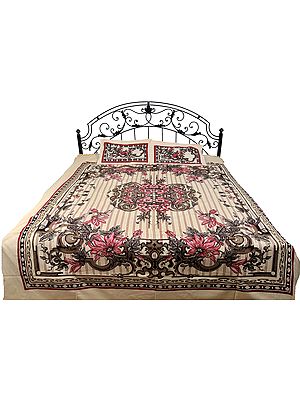 Winter-Wheat Bedspread from Pilkhuwa with Floral Print