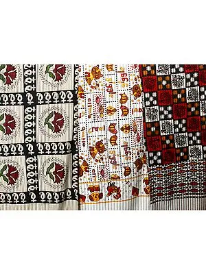 Lot of Three Floral Printed Bedspreads from Pilkhuwa
