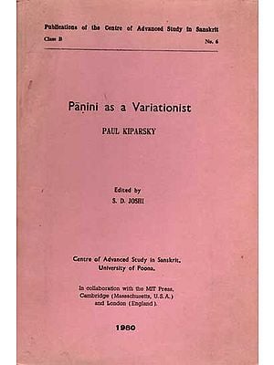 Panini as a Variationist (An Old and Rare Book)