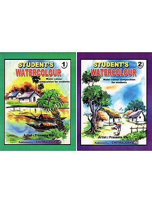 Student's Watercolour: Water Colour Composition for Students (Set of 2 Volumes)