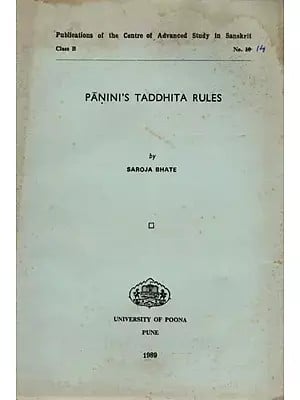 Panini's Taddhita Rules (An Old and Rare Book)