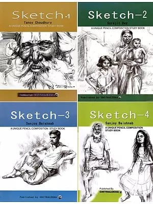 Sketch: A Unique Pencil Composition Study Book (Set of 4 Books)