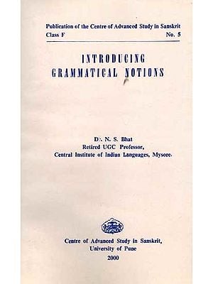 Introducing Grammatical Notions (An Old and Rare Book)