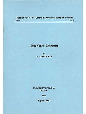 Post-Vedic Literature (An Old and Rare Book)