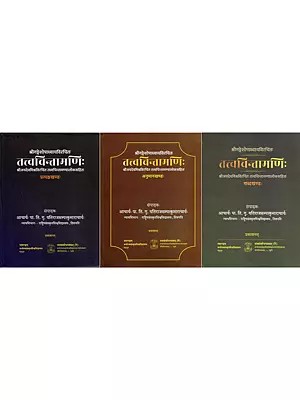 तत्त्वचिन्तामणिः- Tattvachinthamani of Gangeshopadhyaya with the Commentary Aloka by Jayadevamishra (Set of 3 Books)
