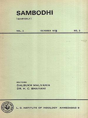 Sambodhi: Quarterly- Problems of Ethics and Karma Doctrine as Treated in Bhagavatisutra and Iconography of Sixteen Jaina Mahavidyas, Vol-2 October 1973 No. 3 (An Old and Rare Book)