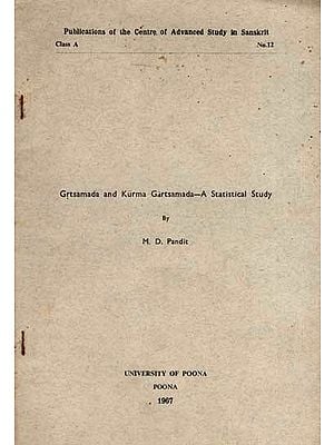 Grtsamada and Kurma Gartsamada-A Statistical Study (An Old and Rare Book)