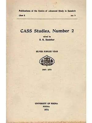 Cass Studies, No2  Including Articles on Two Births of Vasistha and Samavedic Tradition to Vedic Ritual (An Old and Rare Book)