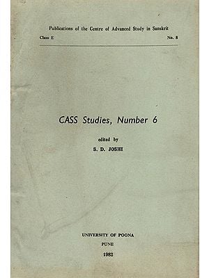 Cass Studies, Number 6 Including Mythological in Vedic  Sanskrit and Feminity in God (An Old and Rare Book)