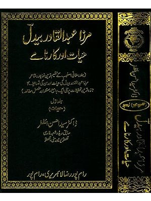 مرزا عبد القادر بیدل حیات اور کارنامے: Mirza Abdul Qadir Bedil Hayat aur Karname (Urdu) set of 2 Volumes