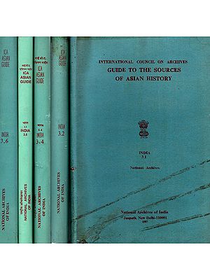 Guide to the Sources of Asian History- An Old and Rare Book (Set of 6 Volumes 3rd Part is Missing)