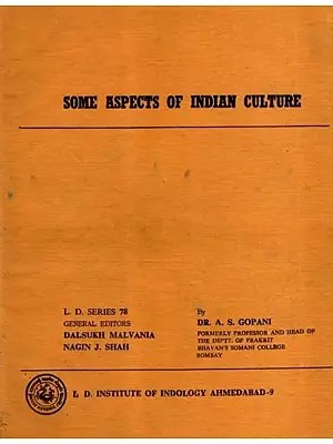 Some Aspects of Indian Culture (An Old and Rare Book)