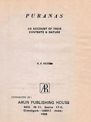 Puranas: An Account of Their Contents & Nature (An Old and Rare Book)