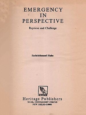 Emergency in Perspective- Reprieve and Challenge (An Old and Rare Book)