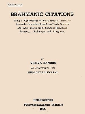 Brahmanic Citations (An Old and Rare Book)
