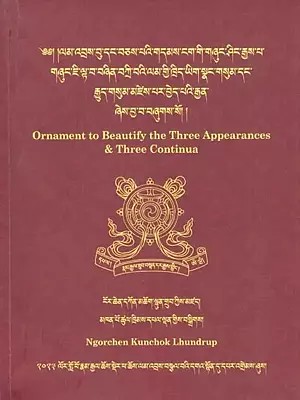 ༄༅། །ལམ་འབྲས་བུ་དང་བཅས་པའི་གདམས་ངག་གི་གཞུང་ཤིང་རྒྱས་པ་ གཞུང་ཇི་ལྟ་བ་བཞིན་བཀྲི་བའི་ལམ་གྱི་ཁྲིད་ཡིག་སྣང་གསུམ་དང་ རྒྱུད་གསུམ་མཛེས་པར་བྱེད་པའི་རྒྱན་ ཞེས་བྱ་བ་བཞུགས་སོ། །- Ornament to Beautify the Three Appearances & Three Continua (Tibetan)