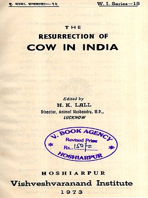 The Resurrection of Cow in India (An Old and Rare Book)