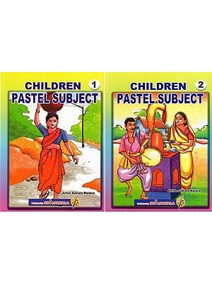 Children Pastel Subject for Junior Learner Figurative Composition on Pastel Colour (Set of 2 Volumes)