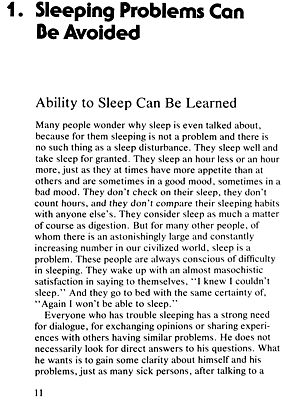 Speaking of Sleeping Problems (Learning to Sleep Well Again)
