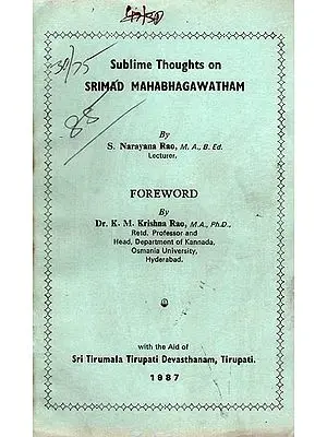 Sublime Thoughts on Mahabharata (A Rare Book)